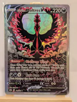 Custom Fan Art Galarian Moltres V High Quality Custom Card Foil Finish - Image 1