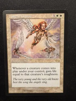 Angelic Chorus Urza's Saga Magic Card MTG English Ron Spencer 3/350 - Image 1