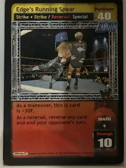 Edge’s Running Spear WWE WWF Raw Deal CCG TCG Rare Foil Card - Image 1