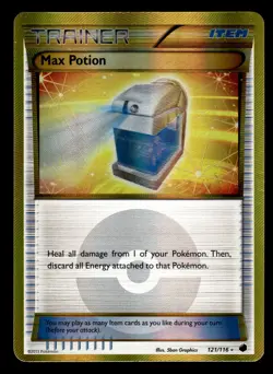 Max Potion 121/116 Secret Rare Plasma Freeze Pokemon Card - Image 1