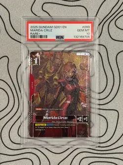 2025 Gundam Newtype Rising Marida Cruz Rare+ #093 PSA 10 Graded Card GEM MINT - Image 3