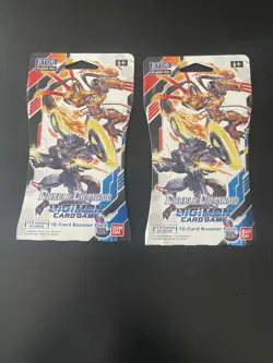 2021 Digimon Card Game Double Diamond Sleeved Booster Packs Lot of 2BT06 Bandai - Image 1