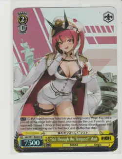 "Sail Through the Tempest!" Mast Super Rare Weiss Card NIK/S117-E009S SR NIKKE - Image 1