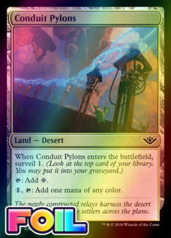 x1 Conduit Pylons OTJ MTG 254 FOIL COMMON M/NM 1x - Image 1