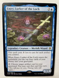 Emry, Lurker of the Loch Throne of Eldraine #43 Magic the Gathering Rare 2019 - Image 1