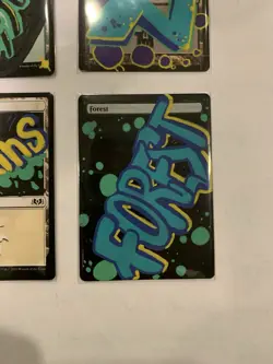 MTG Altered Art Hand-Painted Land Graffiti Style - Image 1