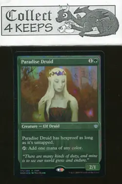 Paradise Druid FNM Promo Foil (War of the Spark Uncommon Near Mint 171/264) - Image 1