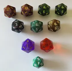 Lot of 10- Magic the Gathering Bundle Oversized Spindown D20s - Image 4