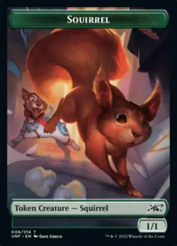 Hero Deal, English - 4 x MTG Squirrel Token Unfinity - Image 1