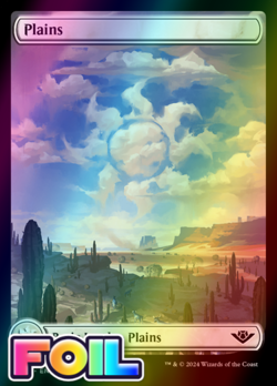 x1 Plains OTJ MTG 272 FOIL FULL ART BASIC LAND M/NM 1x - Image 1