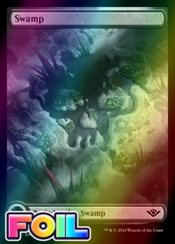 x1 Swamp OTJ MTG 274 FOIL FULL ART BASIC LAND M/NM 1x - Image 1