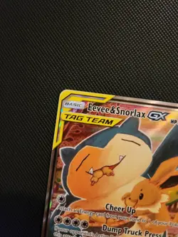 Pokemon Eevee & Snorlax GX SM169 Tag Team Black Star Promo English - Image 3