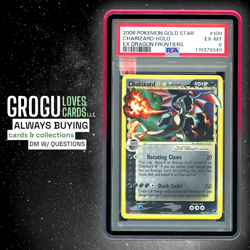 2006 POKEMON EX DRAGON FRONTIERS GOLD STAR #100 CHARIZARD-HOLO PSA 6 - Image 1
