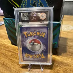Pokemon TCG Charizard Holofoil Base Set 4/102 1999 ACE Graded 7 - Image 2