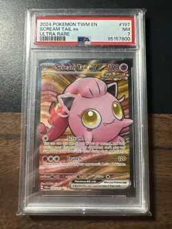 2024 Pokemon Scream Tail EX #197 PSA 7 Ultra Rare EN Twilight Masquerade TCG 197 - Image 1