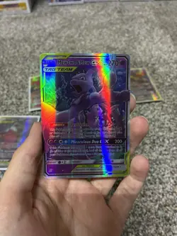 Mewtwo & Mew GX 71/236 Full Art Holo TAG TEAM - Unified Minds - Pokemon TCG - Image 2