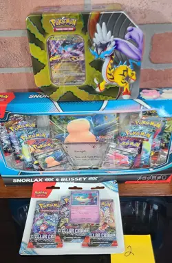 pokemon lot , sealed lot snorlax ex box , pokemon tin and blister pack - Image 1