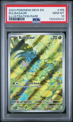 Pokemon Bulbasaur 166/165 Illustration Rare 151 #166 GEM MINT PSA 10 - Image 1