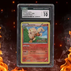 Pokemon Next Destinies ARCANINE 12/99 Prerelease Promo CGC 10 - Image 1