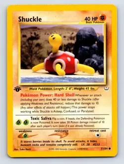 Shuckle - 51/64 1st Edition Common Neo Revelation - MP Pokemon TCG - Image 1