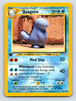 Quagsire - 48/64 1st Edition Common Neo Revelation - MP Pokemon TCG - Image 1