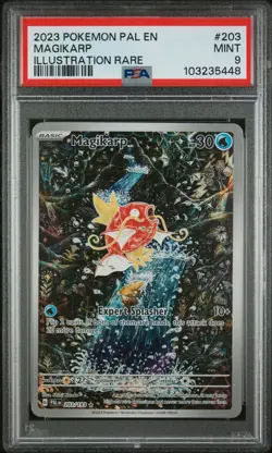 Pokemon Magikarp Illustration Rare 2023 Paldea Evolved #203 PSA 9 Mint - Image 1