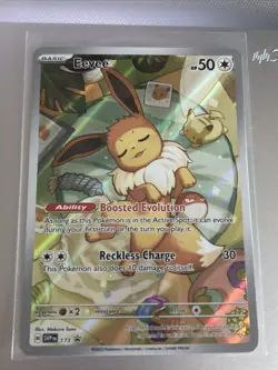 Pokemon TCG Eevee SV173 Scarlet & Violet Promo SVP Holo Rare Near Mint Condition - Image 1