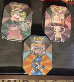 Pokemon TCG V Forces Tin Galarian Slowbro V/Lucario V/Mew V SET 1 of each - Image 1