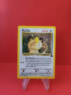 Pokemon Karte/card - Meowth Mauzi Black Star Promo 10 SWIRL Holo Near Mint - Image 1