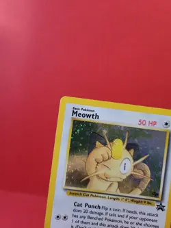 Pokemon Karte/card - Meowth Mauzi Black Star Promo 10 SWIRL Holo Near Mint - Image 2