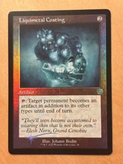 Magic the Gathering MTG Liquimetal Coating Retro Frame Foil The Brothers War NM - Image 1