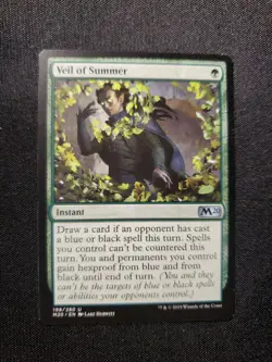 Veil Of Summer MTG NM M20 Uncommon Instant Magic The Gathering See Pics - Image 1
