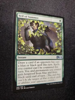 Veil Of Summer MTG NM M20 Uncommon Instant Magic The Gathering See Pics - Image 2
