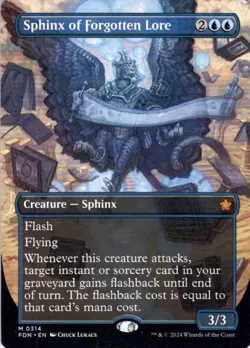 MTG Sphinx of Forgotten Lore (Borderless) (314) | NM | Foundations {FDN} - Image 1