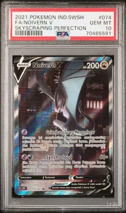 PSA 10 Gem Mint Noivern V Alt Art Sword & Shield Pokemon Card Indonesian 2021 - Image 1