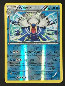 Pokemon TCG Walrein 26/106 Reverse Holo Rare XY Flashfire LP - Image 1