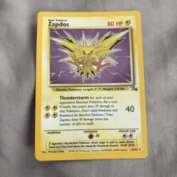 Zapdos 15/62 Holo - Rare 1999 WOTC Fossil Set Pokemon TCG Card - Near Mint (NM) - Image 2