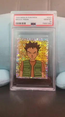 PSA 10 GEM MINT 1999 MERLIN POKEMON Brock PRISM #S27 Slab Low Population-33 - Image 1