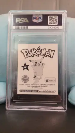 PSA 10 GEM MINT 1999 MERLIN POKEMON Brock PRISM #S27 Slab Low Population-33 - Image 3