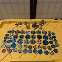Pokemon TCG Coin Lot & Acrylic Figures | x56 Coins - Image 1