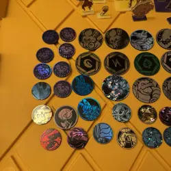 Pokemon TCG Coin Lot & Acrylic Figures | x56 Coins - Image 2
