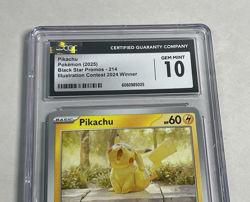 2025 Pokemon TCG Black Star Promo #214 Pikachu Illustration Contest 2024 CGC 10 - Image 2