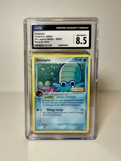 Pokemon Card Omanyte 60/92 2006 Legend Maker CGC 10 Gem Mint - Image 1