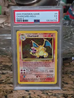 2000 POKEMON BASE SET 2 #4 004/130 CHARIZARD HOLO PSA 5 - Image 1
