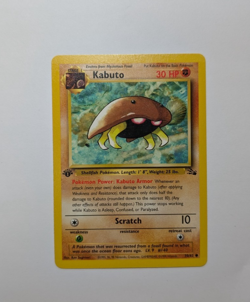 1999 WOTC Pokemon Fossil 1st Edition Card 50/62 Kabuto LP-NM English - Image 1