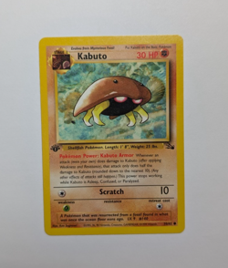 1999 WOTC Pokemon Fossil 1st Edition Card 50/62 Kabuto LP-NM English - Image 1