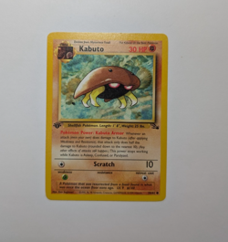 1999 WOTC Pokemon Fossil 1st Edition Card 50/62 Kabuto LP-NM English - Image 1