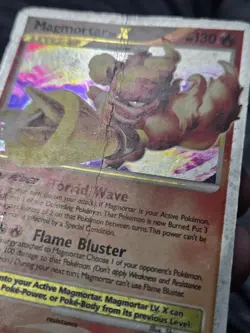 Magmortar Lv.X [HP] - Pokemon Card Game (#123/123 Mysterious Treasures) DAMAGED - Image 2