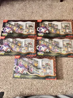 Pokemon Paldean Fates Great Tusk Iron Threads Ex Premium Collection Lot of 5 - Image 1