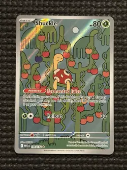 Pokemon Card Shuckle Illustration Rare ME01: Mega Evolution 136/132 NM - Image 3